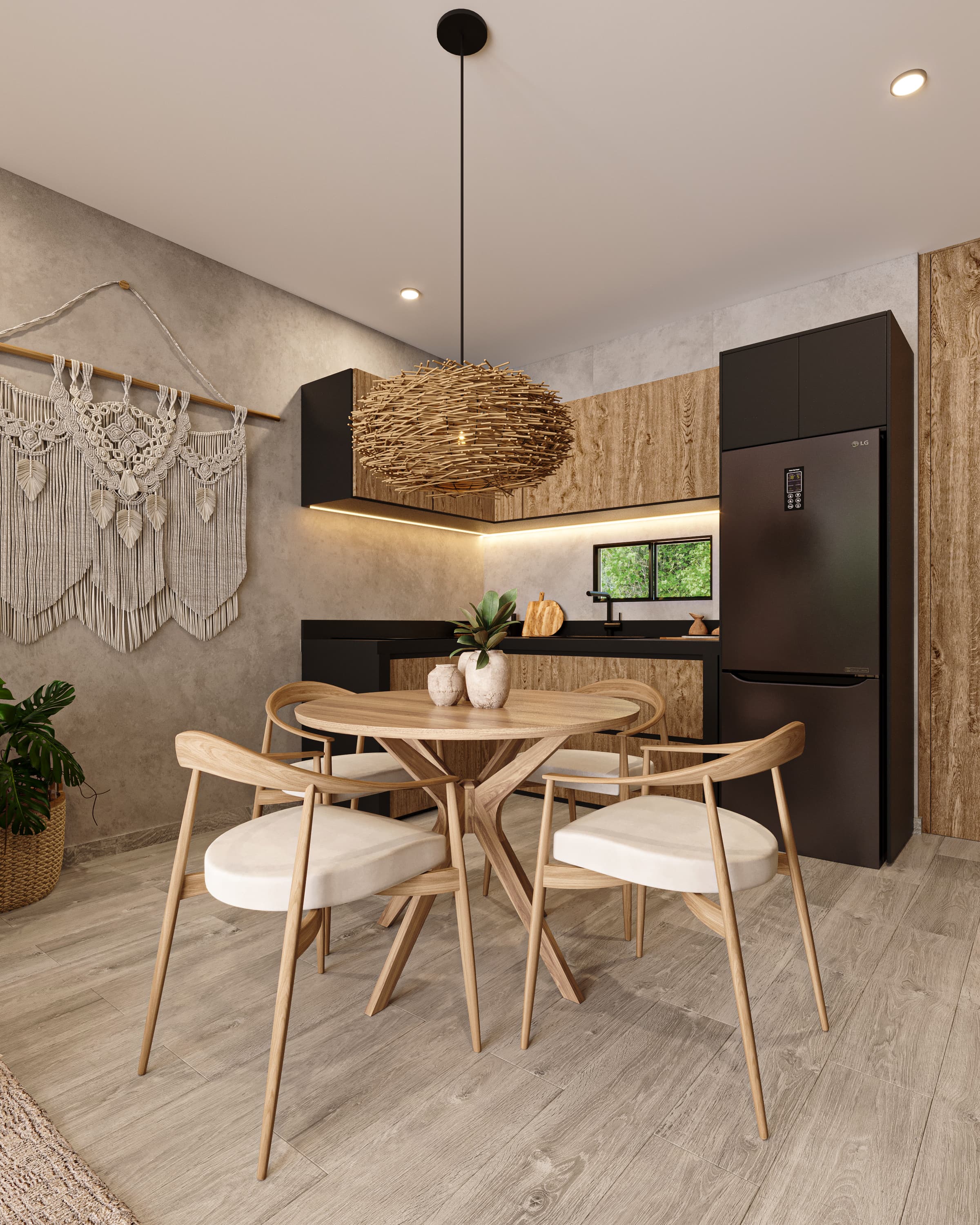 1 recámara — cocina