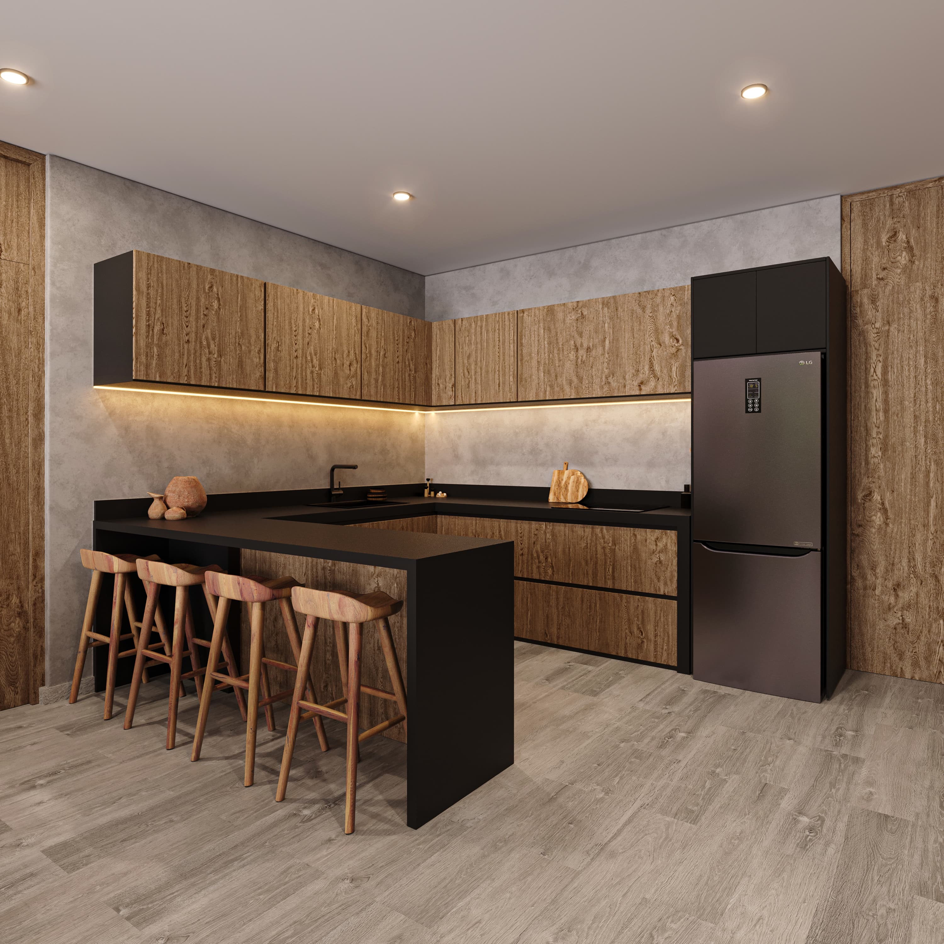 2 recámaras — cocina