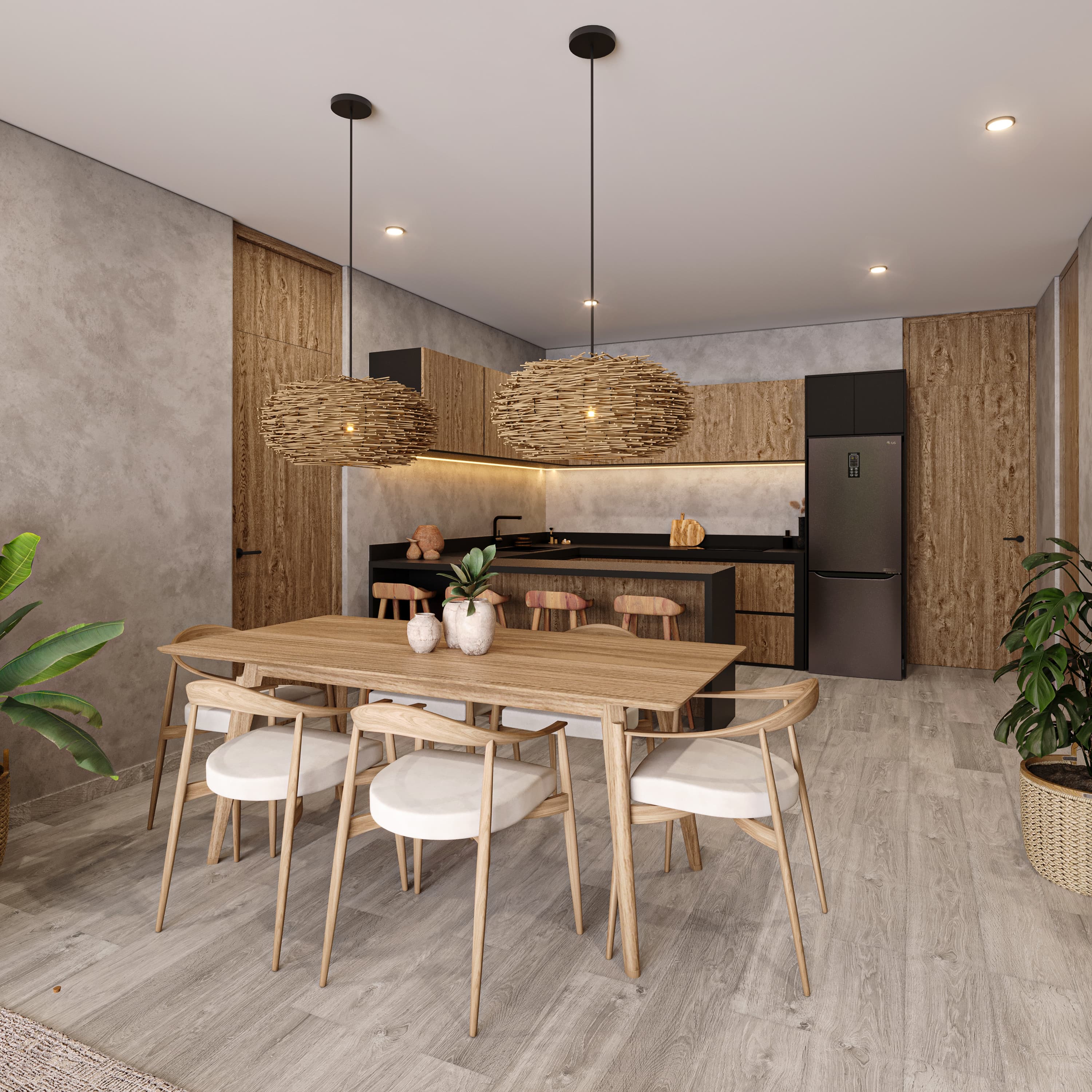 2 recámaras — comedor